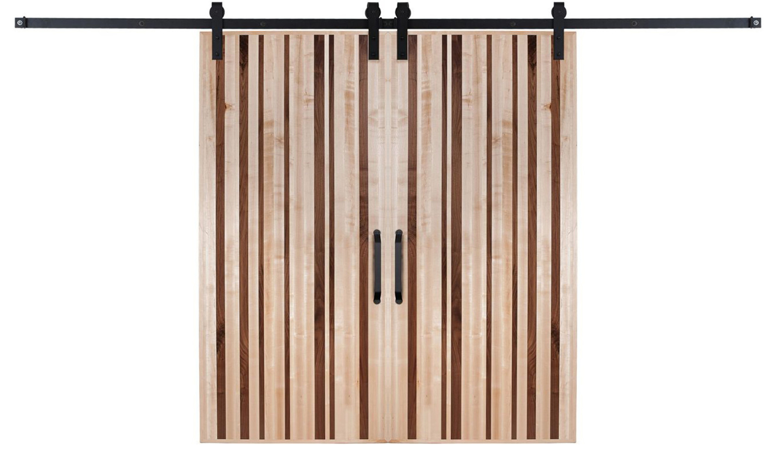 Modern Slab Double Barn Door Rustica